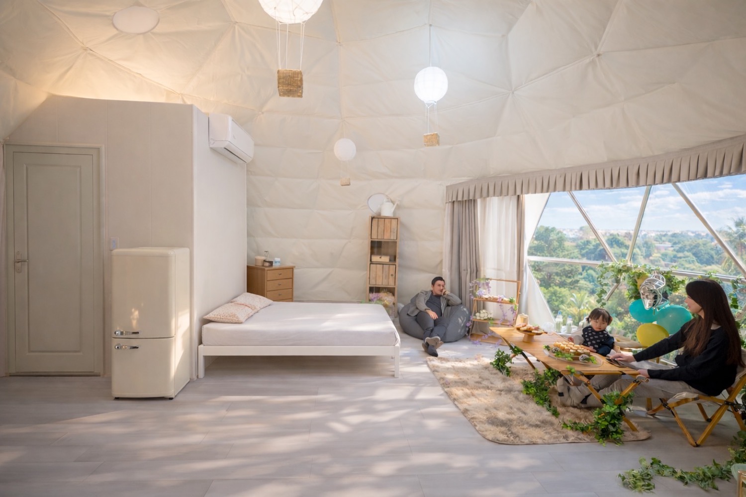 熱氣球帳 桃園豪華露營 專屬草地 圓頂帳篷 露營包場 森林露營